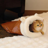 Large Cat Sleeping Bag – 360° Wrap Soft Plush Cat Bed
